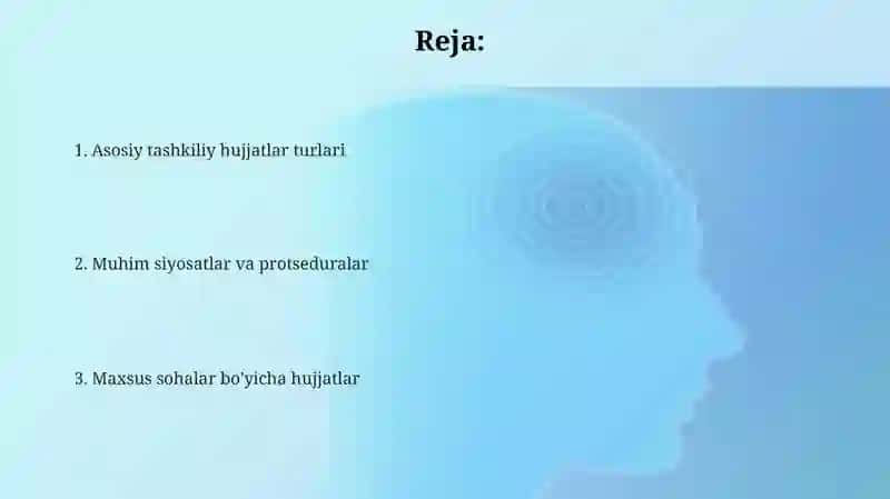 Tashkiliy hujjat turlari 2