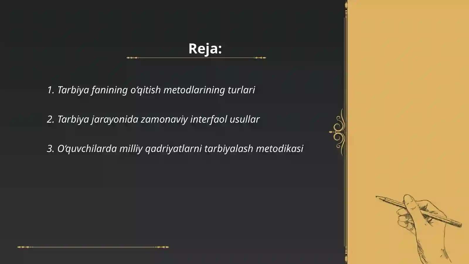 Tarbiya fanini o‘qitish metodikasi 2