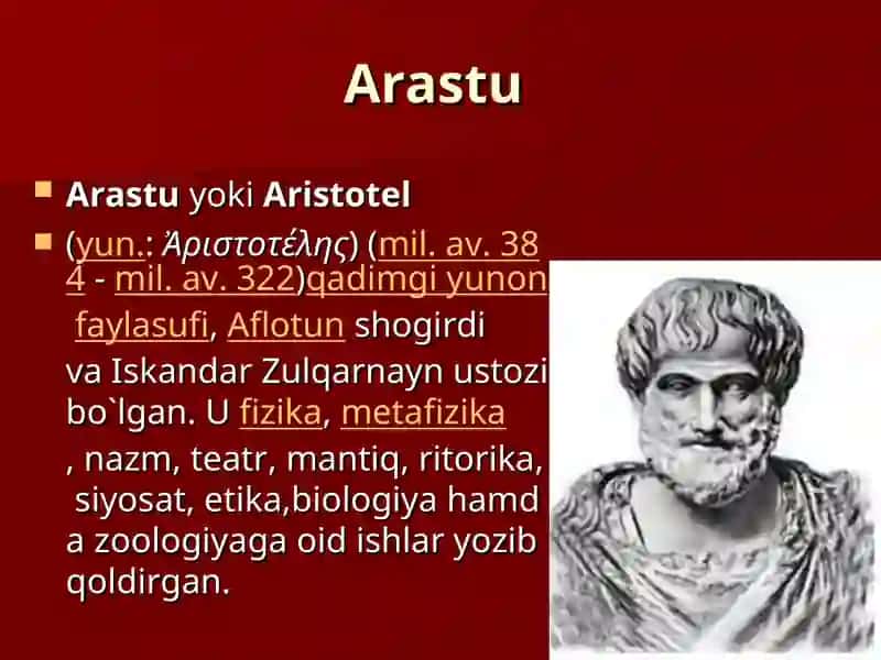 Aristotel notiqlik sanati haqidagi qarashlar 2