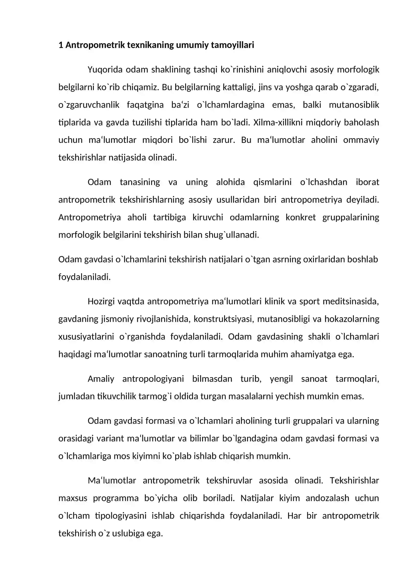 Odam gavdasi antropometriyasi 2