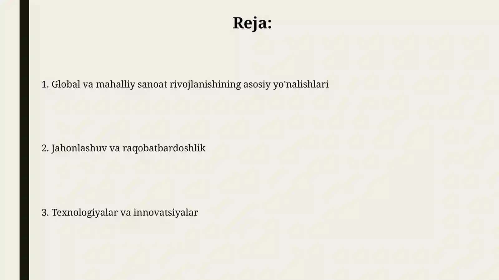 Jahon va mahalliy industriyaning rivojlanishining asosiy tendensiyalari 2