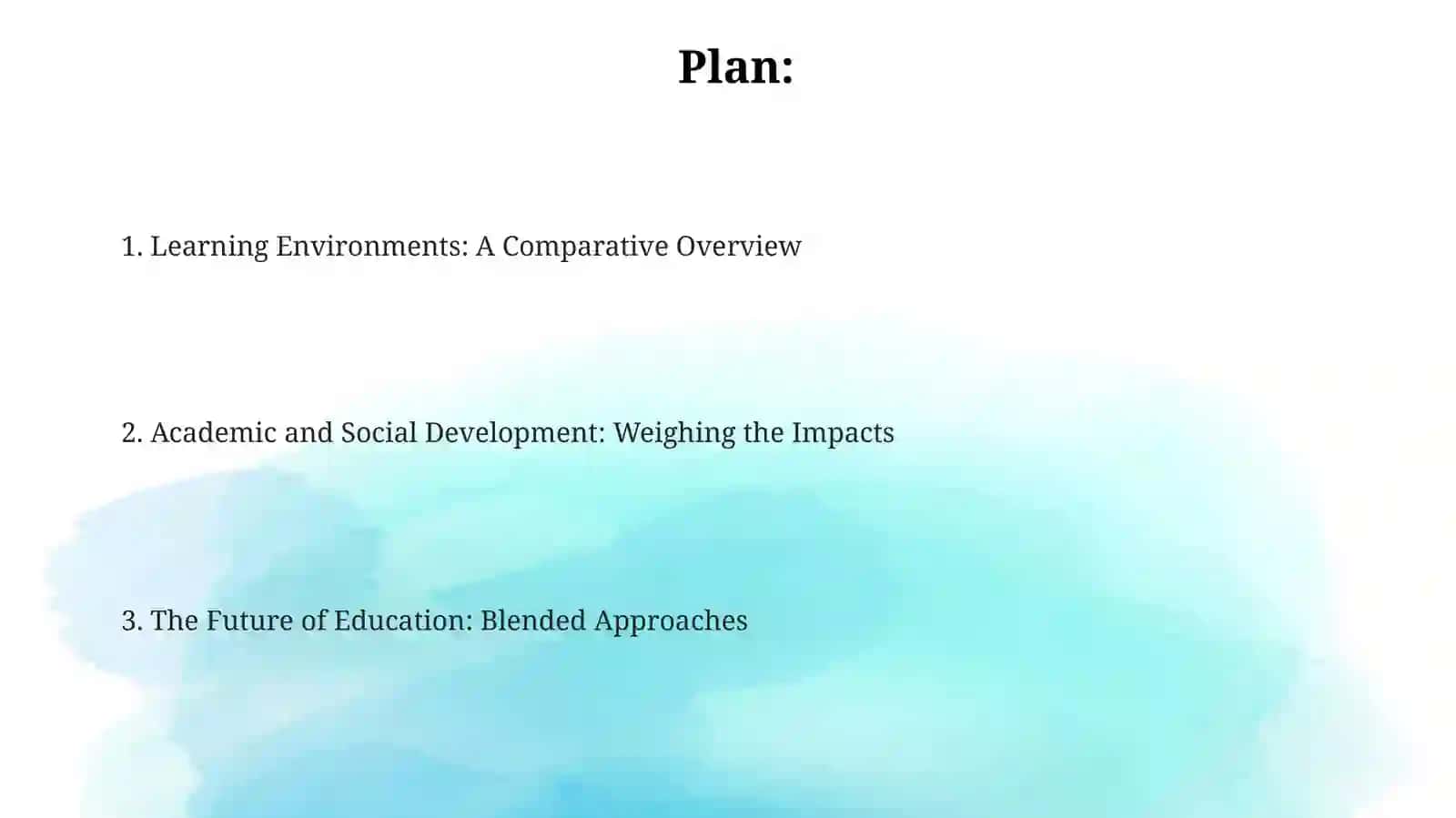 Learning Environments: A Comparative Overview 2