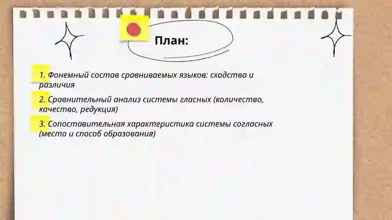 Сопостоствителъная характеристика фонетики сравниваемых языков 2