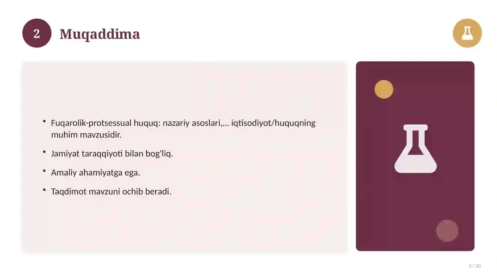 Fuqarolik-protsessual huquq: nazariy asoslari, integratsion yondashuvda (Magistrlik dissertatsiyasi mavzusi) 2