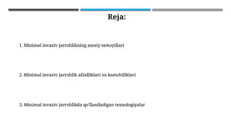 Kam invaziv jarrohlik tamoyillari 2