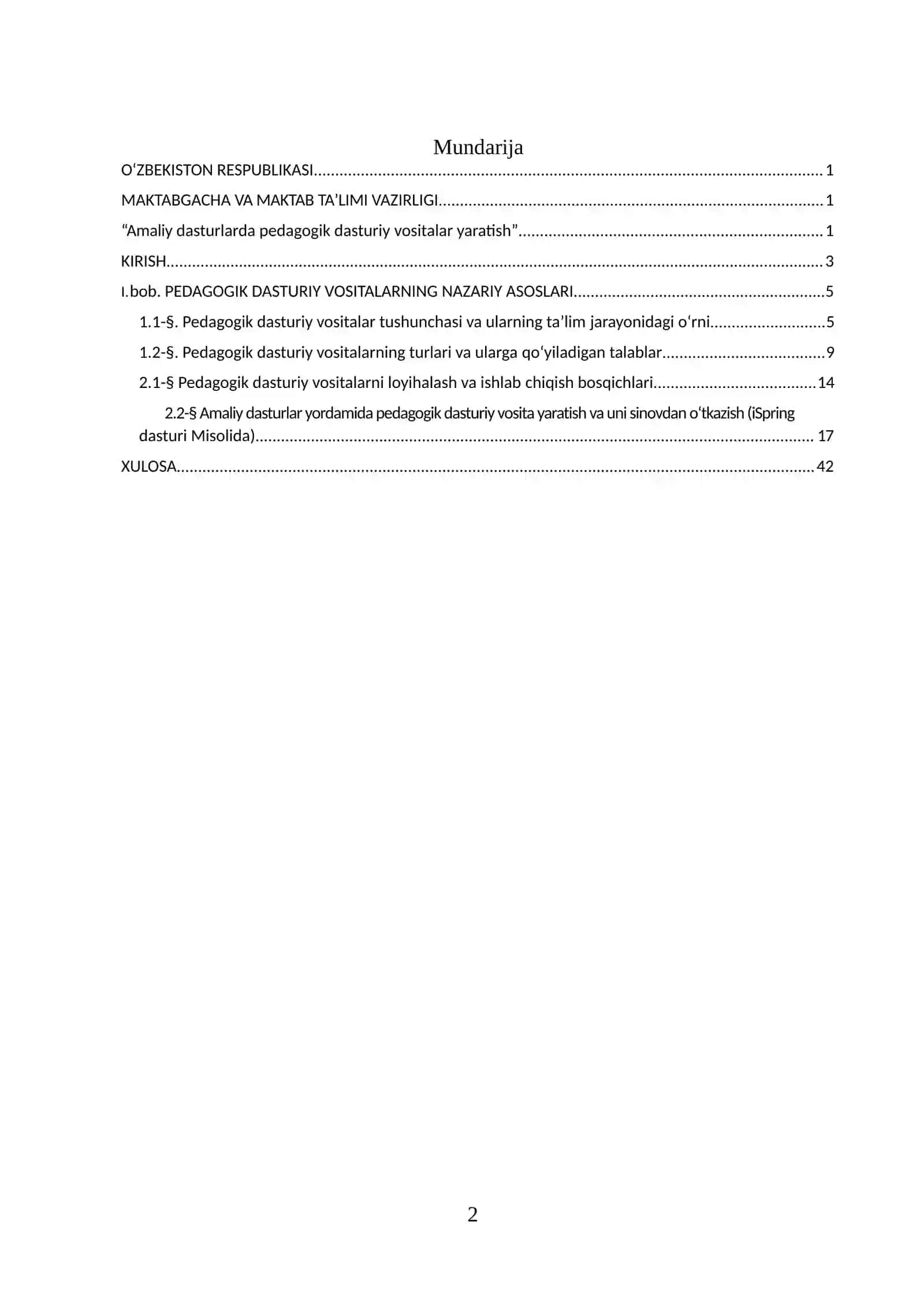 Amaliy dasturlarda pedagogik dasturiy vositalar yaratish 2