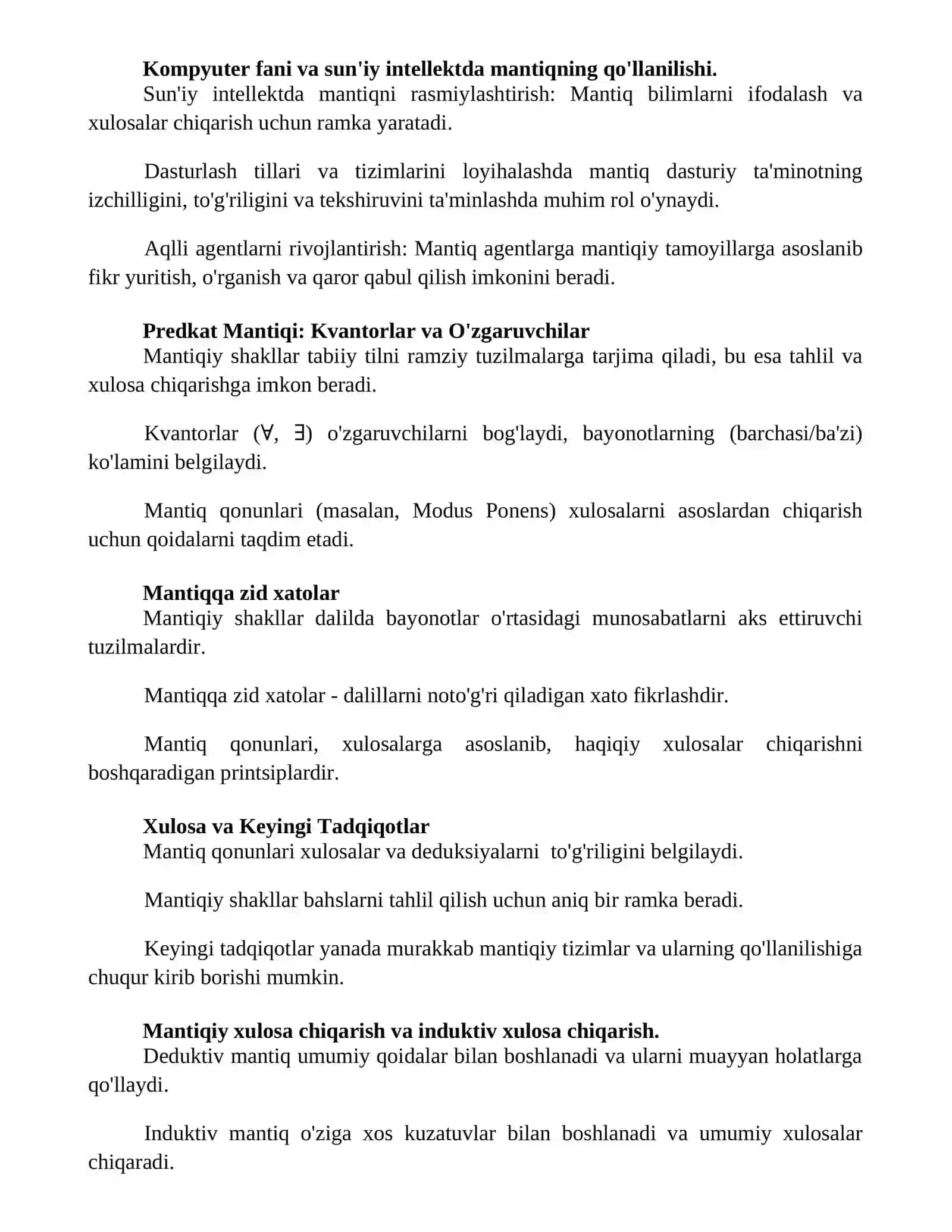 Tafakkurning mantiqiy shakllari va qonunlari 2