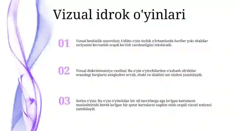 Fazoviy Tasavvurlarni Rivojlantirish Vazifalar 2