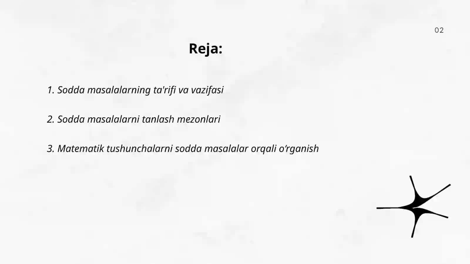 Sodda masalalar bilan tanishtirish metodikasi 2