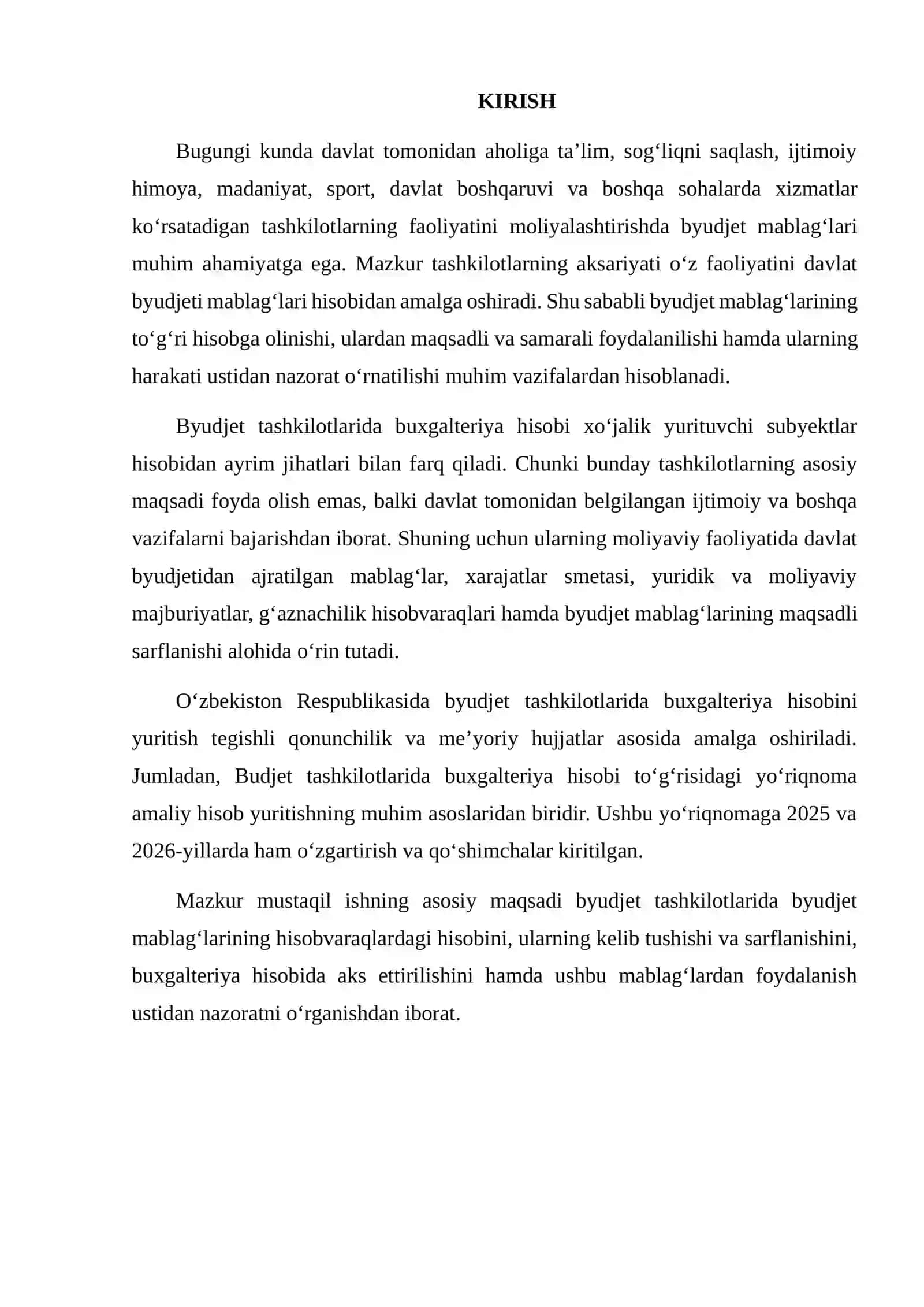 Byudjet tashkilotlarida hisobvaraqlardagi byudjet mablag‘lari hisobi 2
