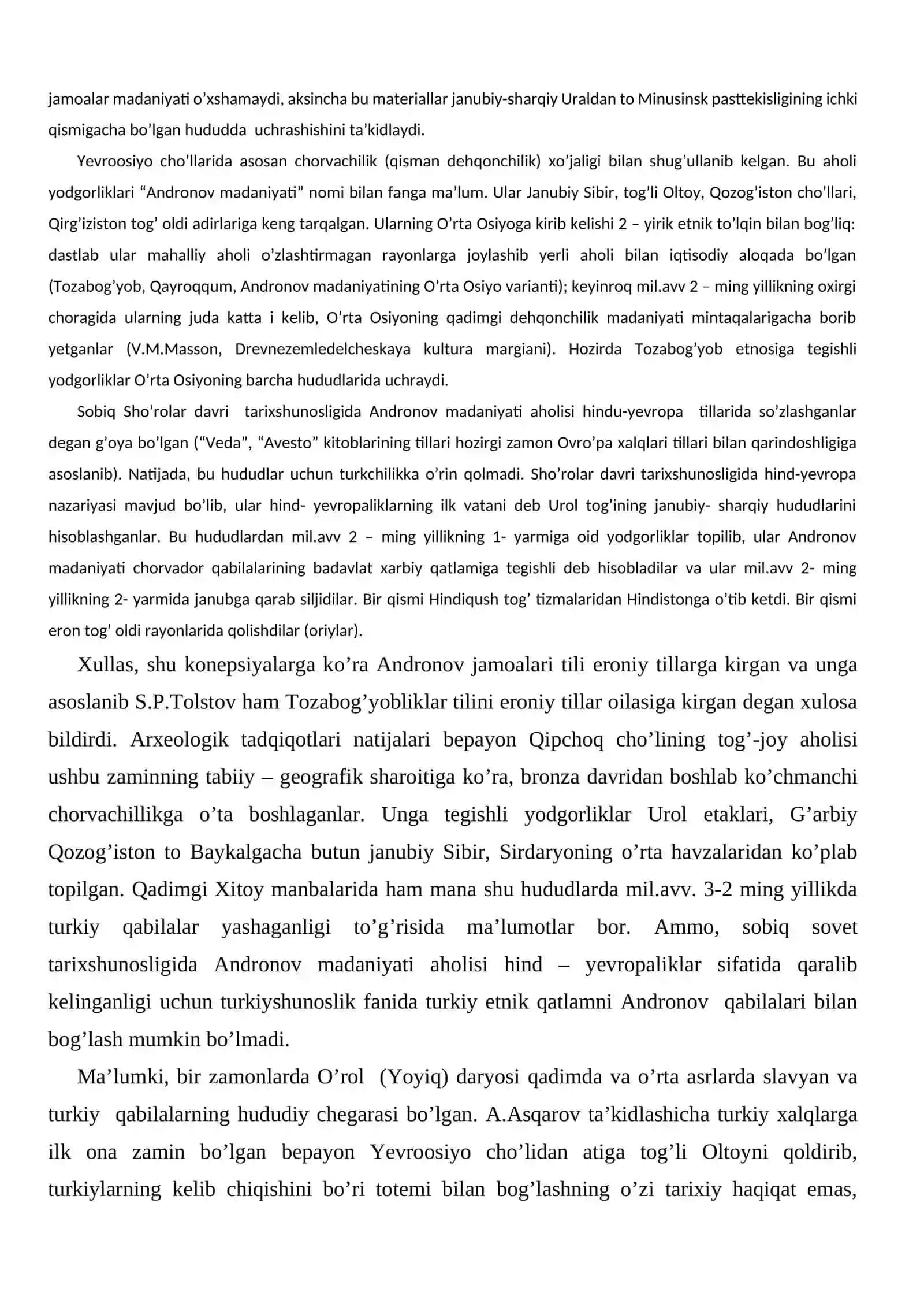 O’zbek elatining tarkib topish bosqichlari va uning xalq sifatida shakllanishi 2