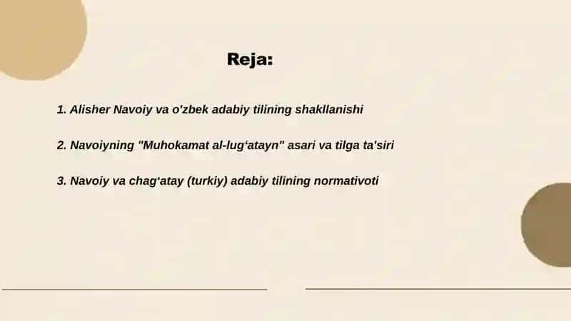 Alisher Navoiy va o'zbek adabiy tilining shakllanishi 2