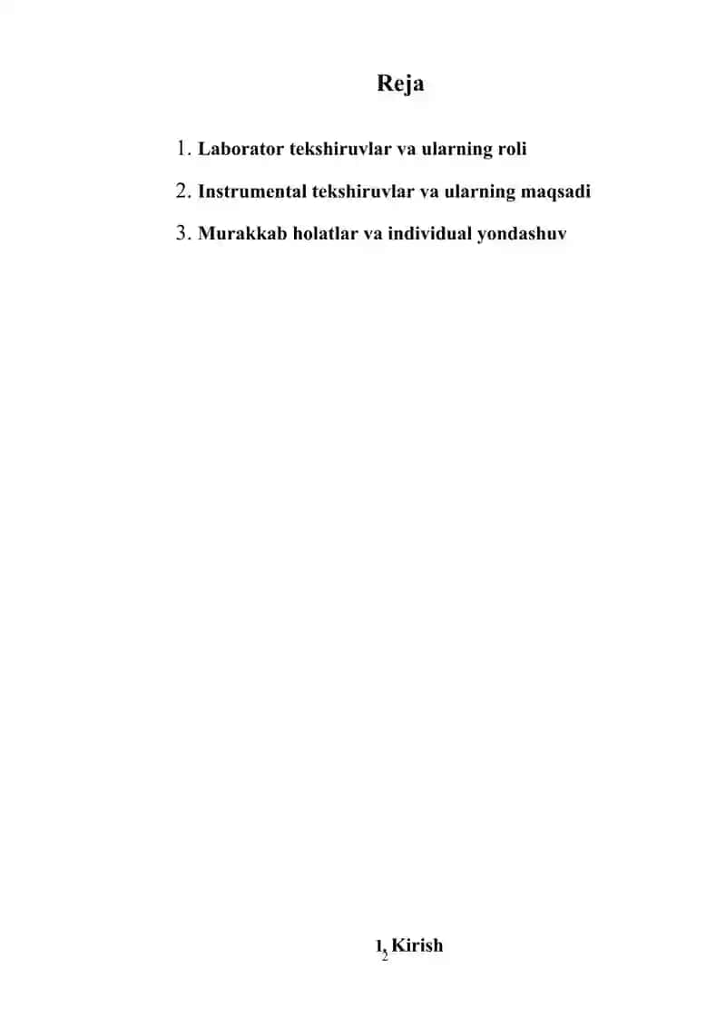 Laborator va instrumental tekshiruvlarda bemorlarga hamshiralik parvarishi 2