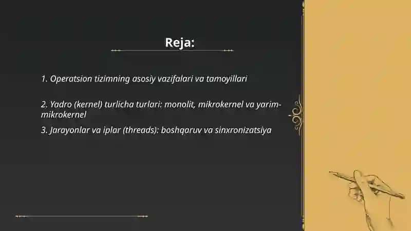 Operatsion tizimlar va texnologiyalar haqida tushuncha va ma'lumotlar 2