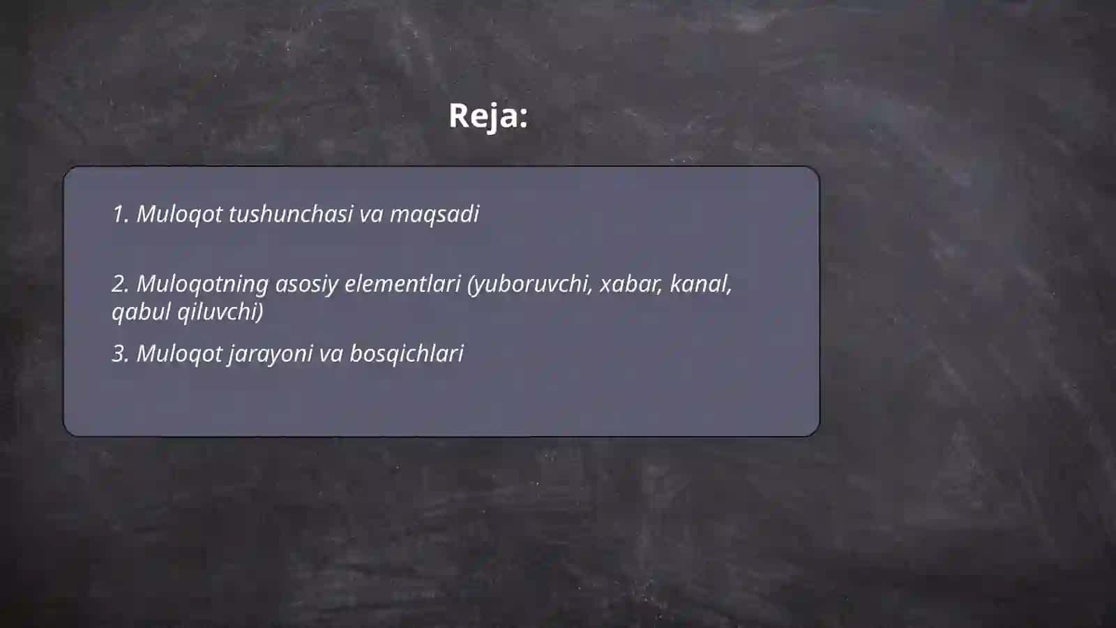 Muloqot haqida tushuncha 2
