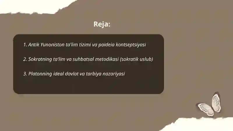 Antik davrlardan VII asrgacha tarbiya va pedagogik fikrlar 2