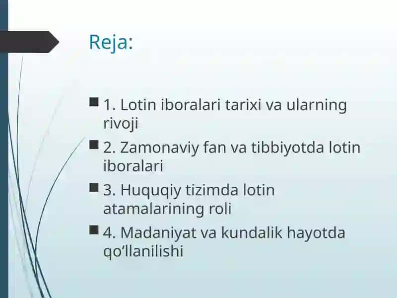 Lotin iboralarining hayotimizdagioʻrni 2