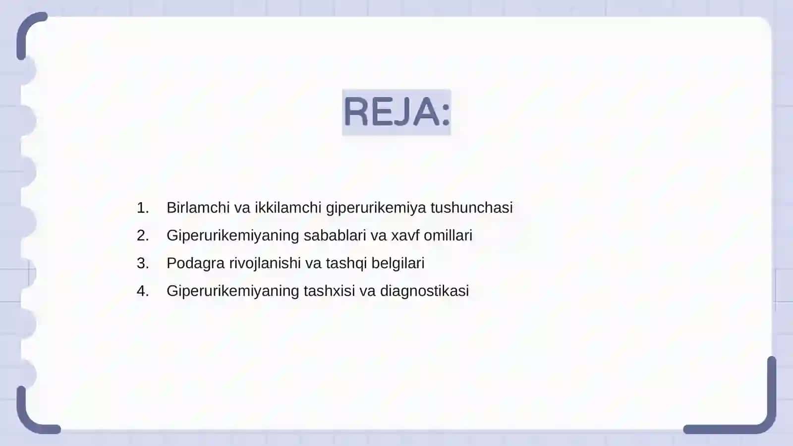 Birlamchi va ikkilamchi giperurikemiya, podagra va ularni allopurinol bilan davolash 2