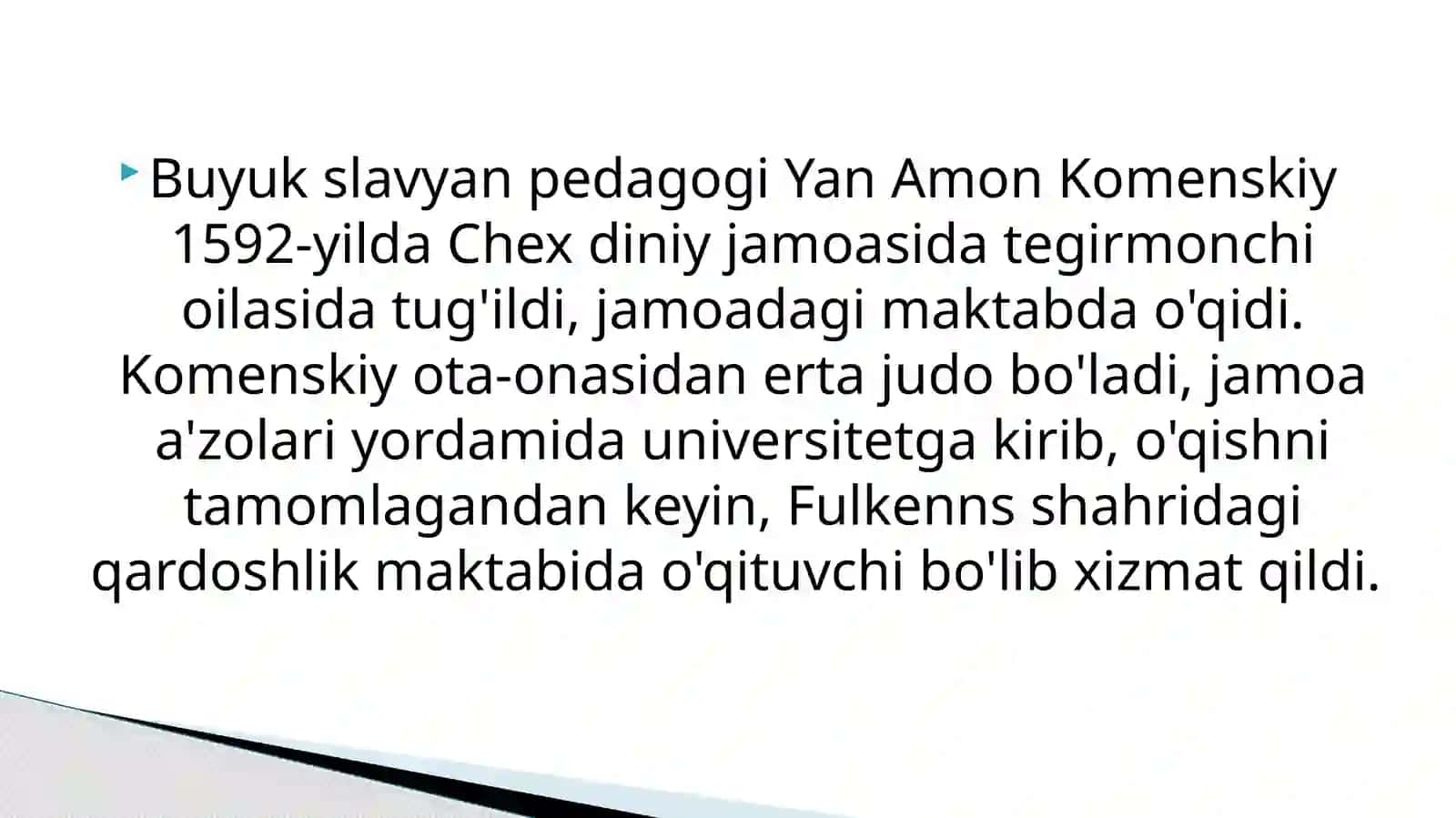 Yan Amos Komenskiyning pedagogik gʻoyalari 2