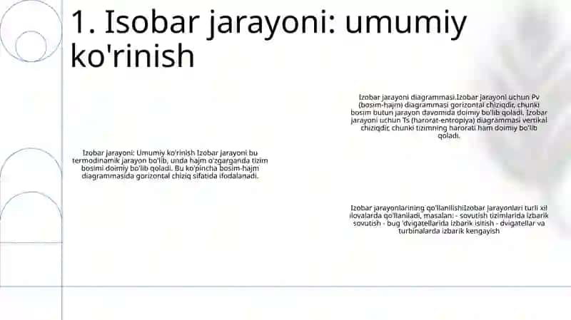Izobar Jarayon. Jarayonning Pv Va Ts Diagrammalari 2