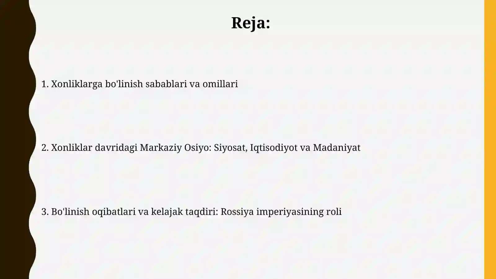 Xonliklarga bo'linib ketishi, uning sabab va oqibatlari 2