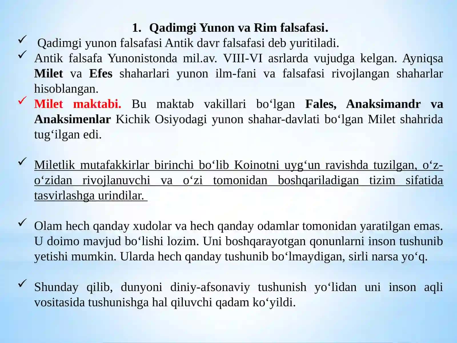 Qadimgi Yunon va Rim falsafasi 2