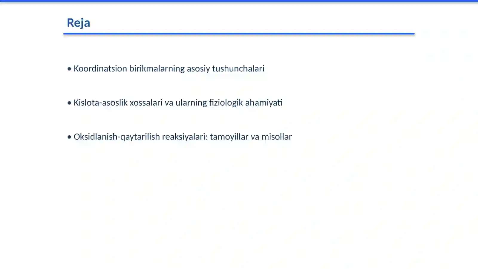 Koordinatsion birikmalarning kislota-asoslik xossalari va ulardagi oksidlanish-qaytarilish reaksiyalari 2