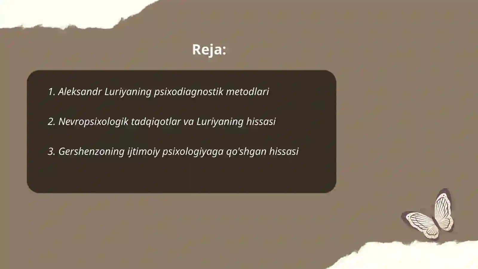 Aleksandr Luriyaning psixodiagnostik metodlari 2