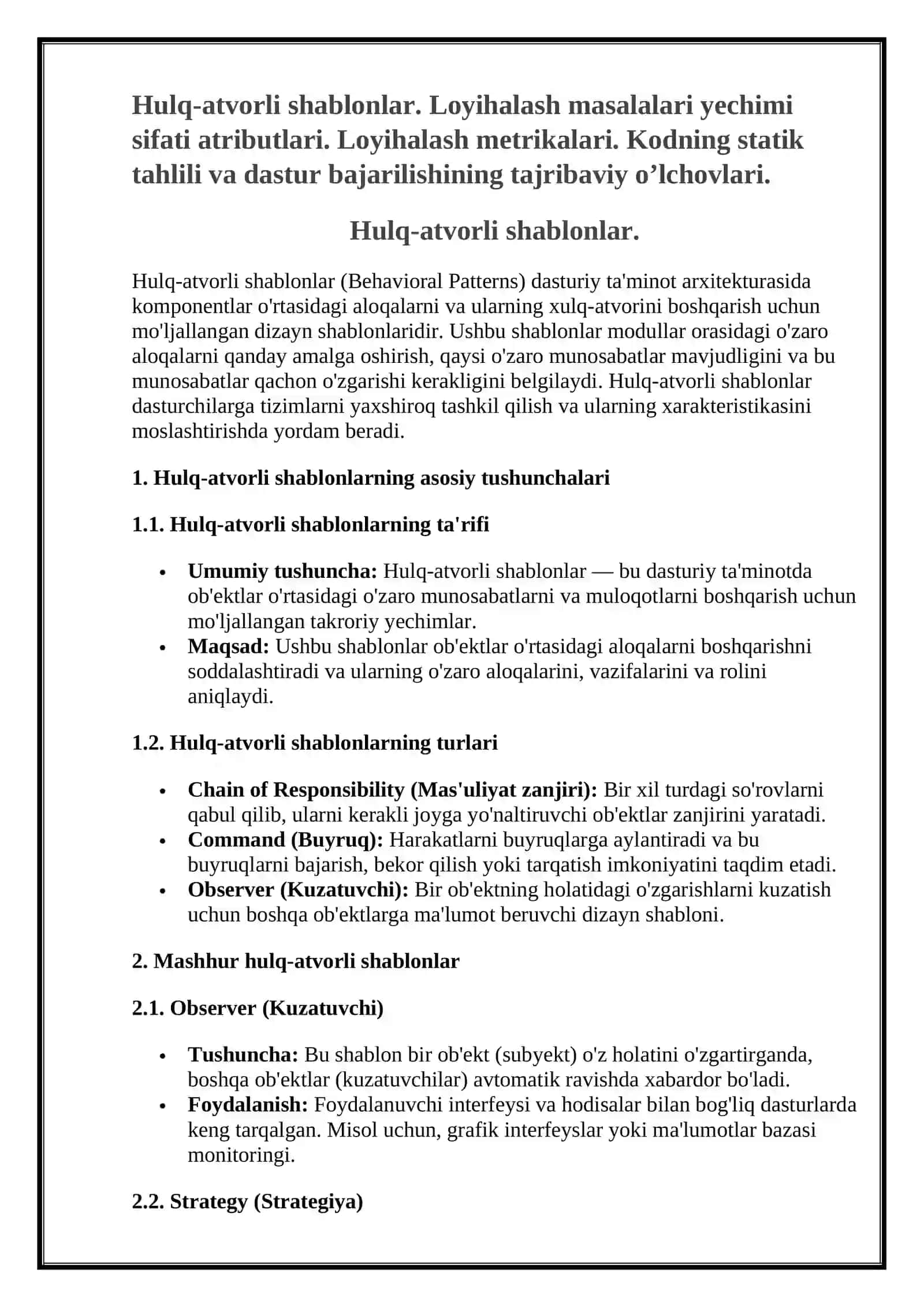 Hulq-atvorli shablonlar 2