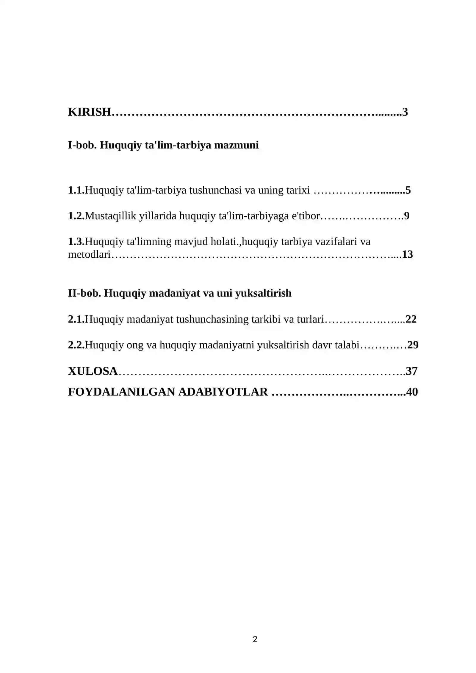 Huquqiy madaniyat va huquqiy tarbiya asoslari fanidan ‘Huquqiy madaniyat va huquqiy tarbiyaning o'zaro munosabati’ mavzusida’’ Kurs ishi 2