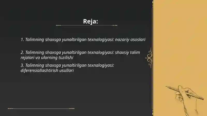 Talimning shaxsga yunaltirilgan texnologiyasi: nazariy asoslari 2