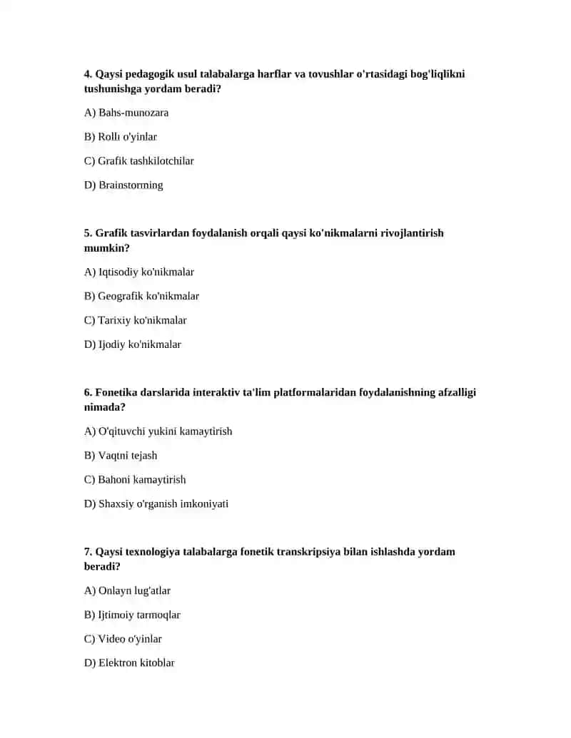 Fonetika va grafika asoslarini pedagogik texnologiyalarni qoʻllash 2