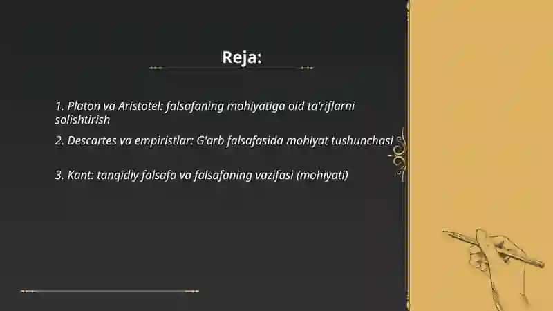 Falsafaning mohiyatiga oid Sharq va G’arb mutafakkirlari ta’riflarini tasniflash 2