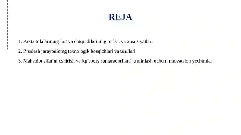 Paxtatolalarining lint va chiqindilarining turlari va xususiyatlari 2