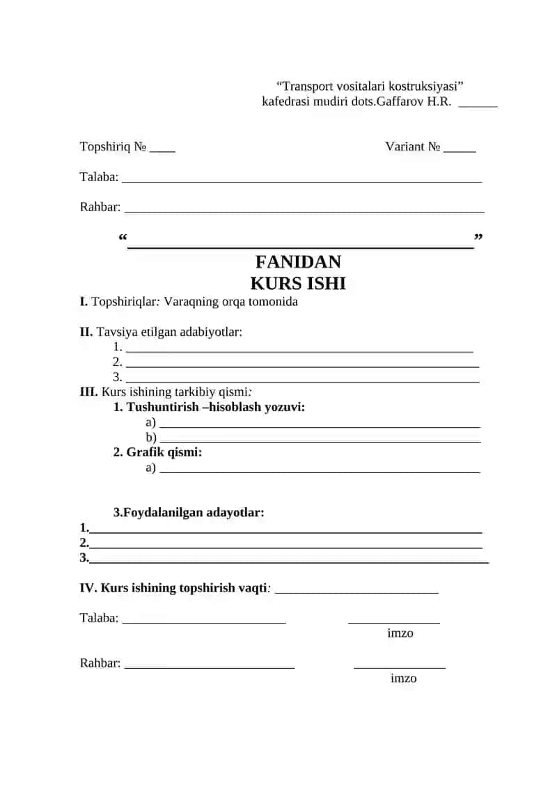 Transport vositalari kostruksiyasi 2