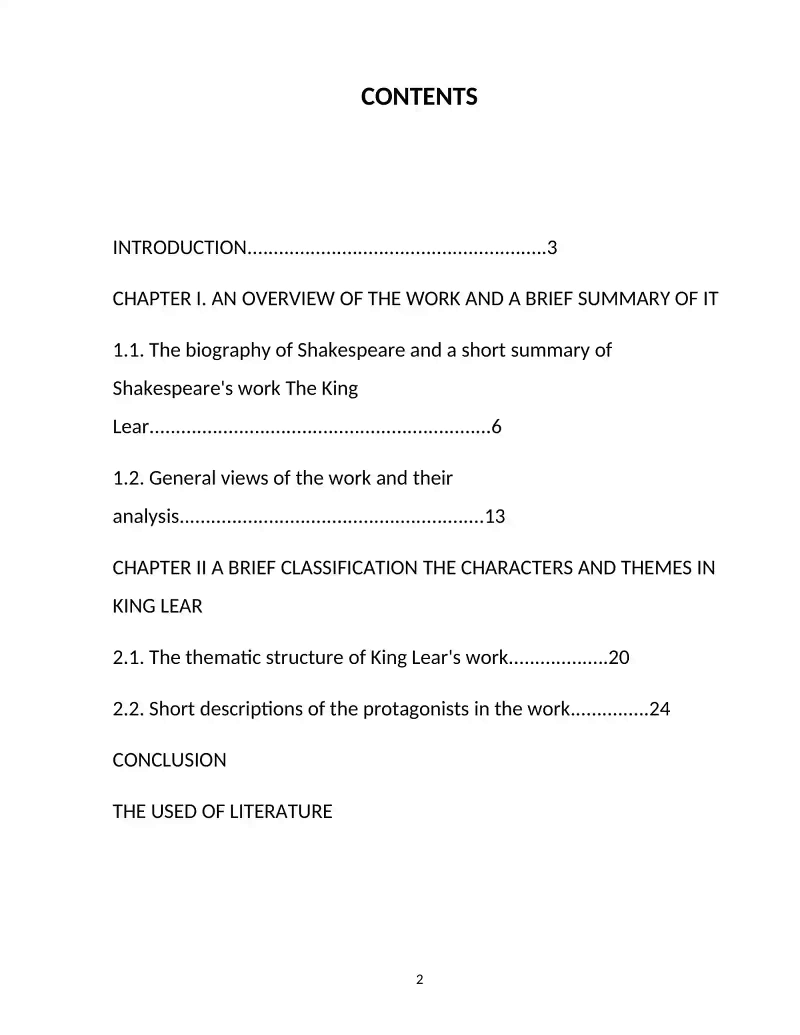 Shakespeare's King Lear as the ultimate tragic hero 2