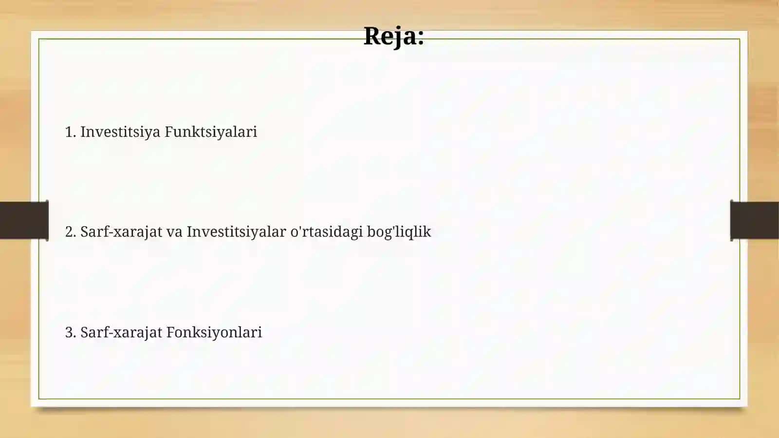 Isteʼmoljamgʻarmishvainvestitsiyafunksiyalari 2