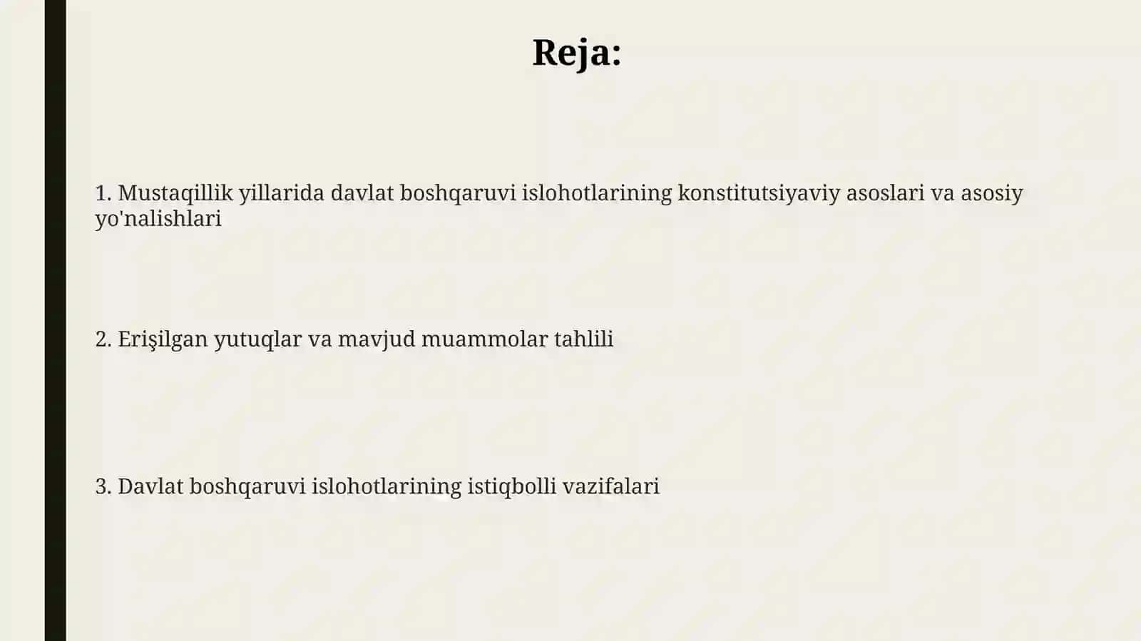 Mustaqillik yillarida davlat boshqaruvi islohotlari 2