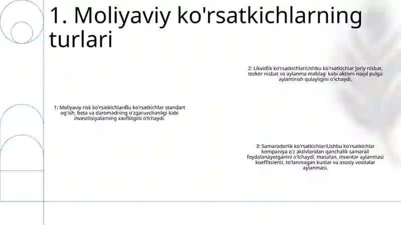 Moliya Ko‘Rsatkichlar Tahlili Va Ularni Hissoblash 2