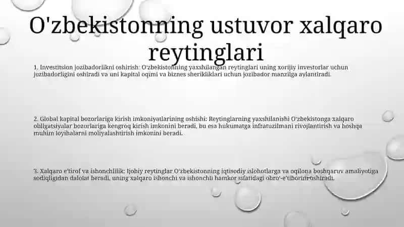 Iqtisodiy Va Ijtimoiy Sohadagi Ustuvor Xalqaro Reytinglar 2