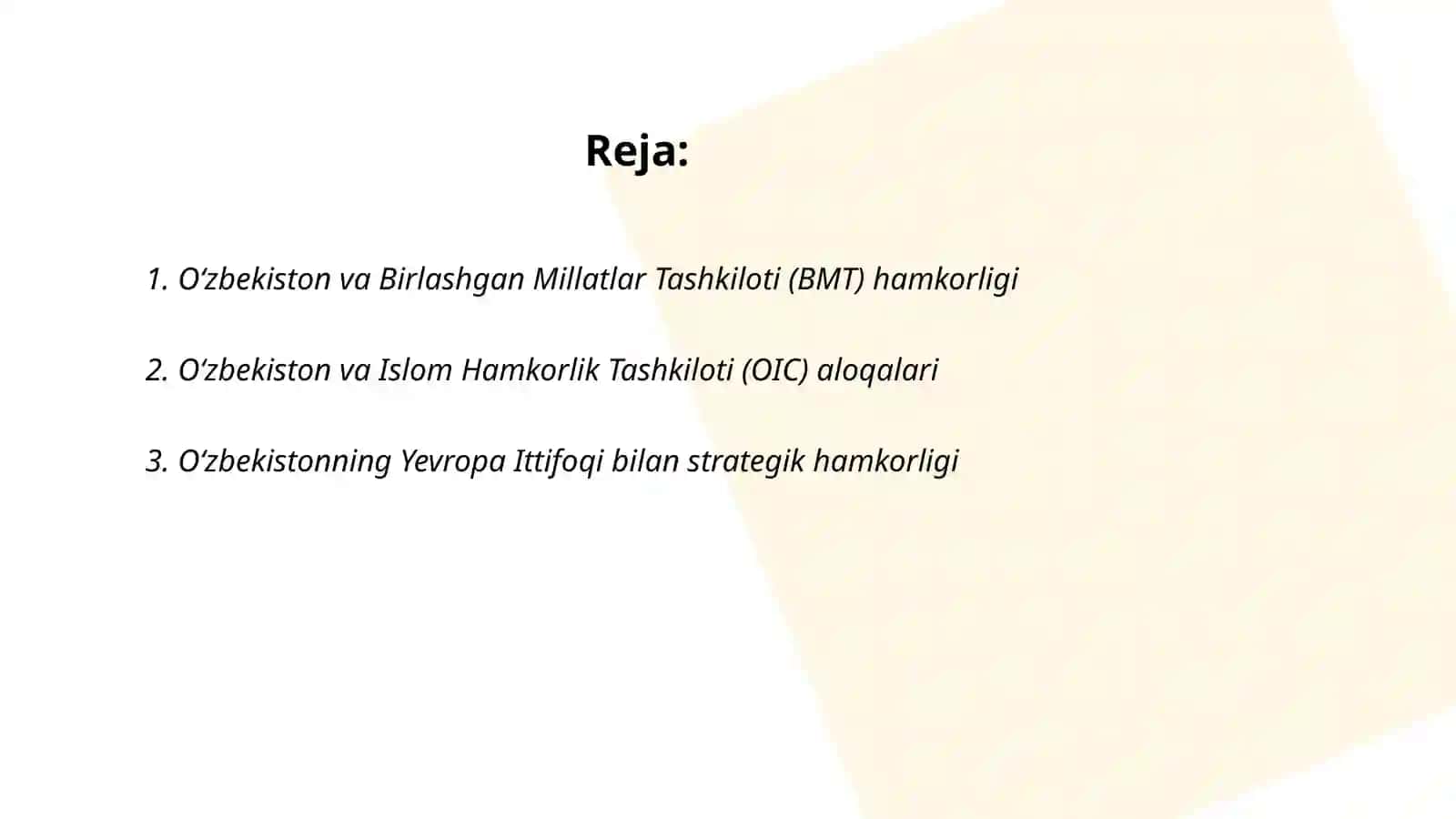 O‘zbekiston va Birlashgan Millatlar Tashkiloti (BMT) hamkorligi 2