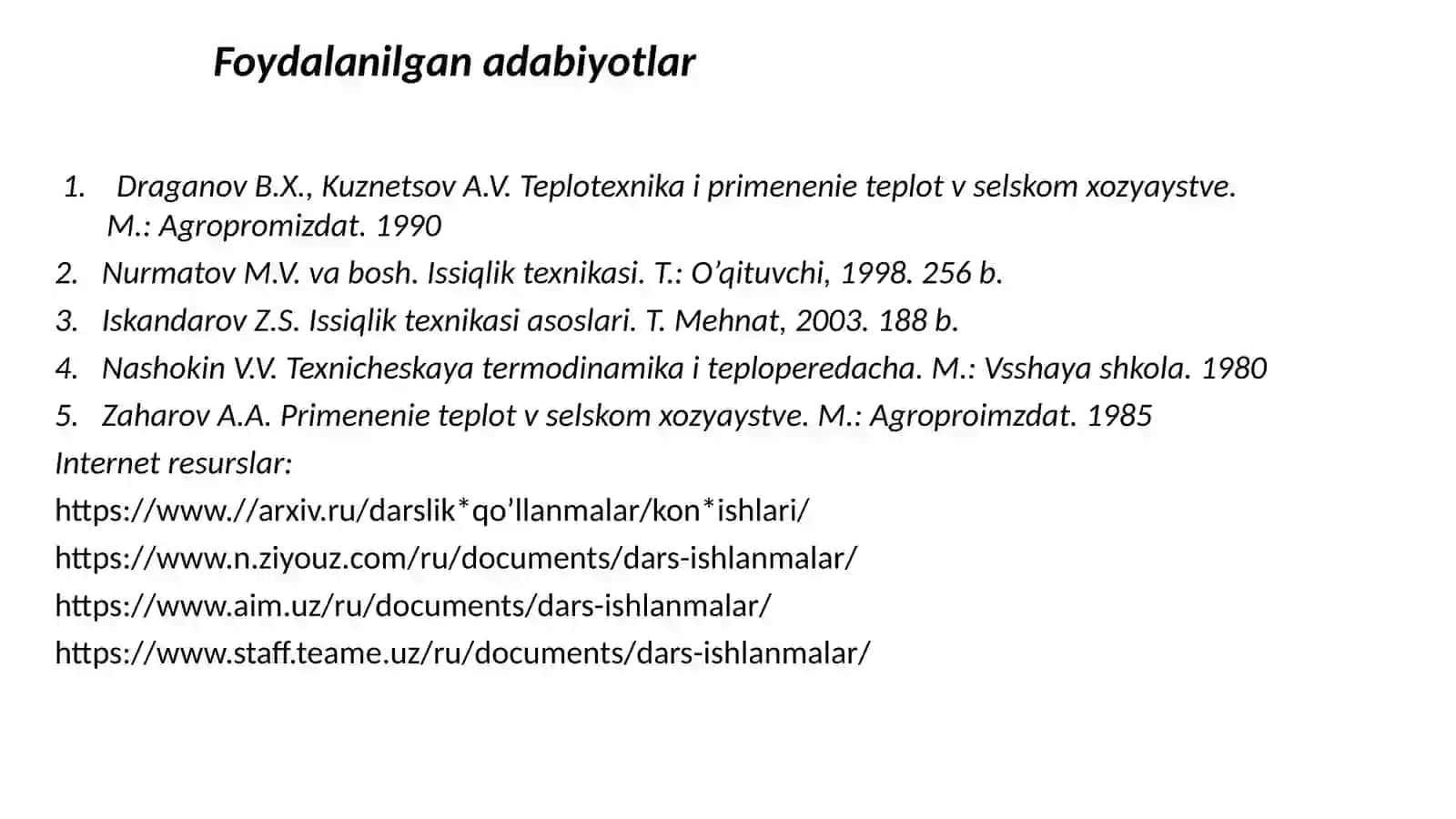Tizimda aktiv va reaktiv quvvatlar taqsimlanishini me’yorlash 2