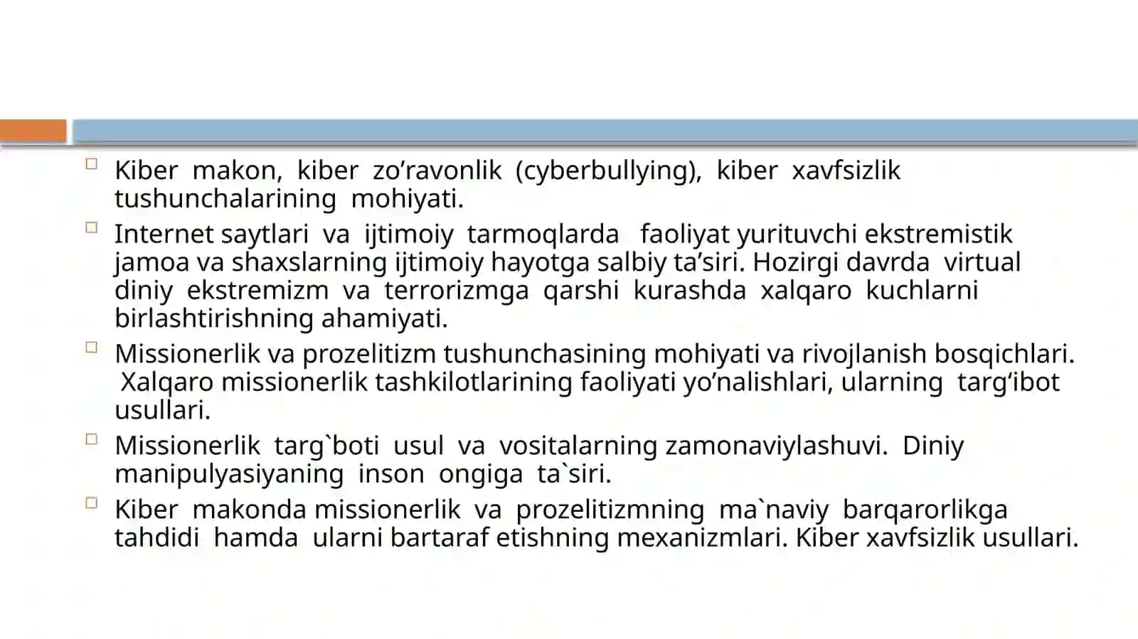 KIBER MAKONDA DIN. MISSIONERLIK VA PROZELITIZMNING IJTIMOIYSIYOSIY XAVFI 2