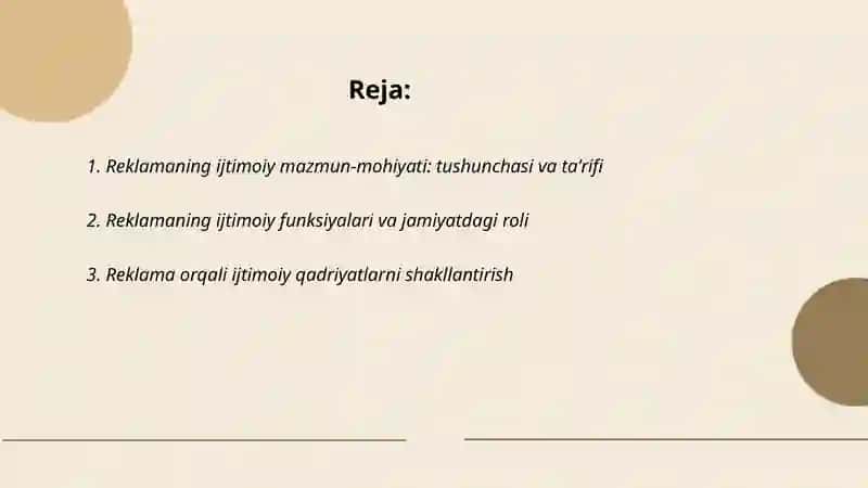 Reklamaning ijtimoiy mazmun mohiyati 2