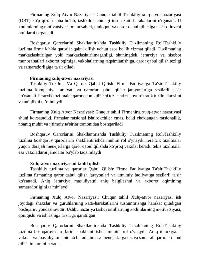 Tashkiliy Tuzilma Va Qarorlar Qabul Qilish 2