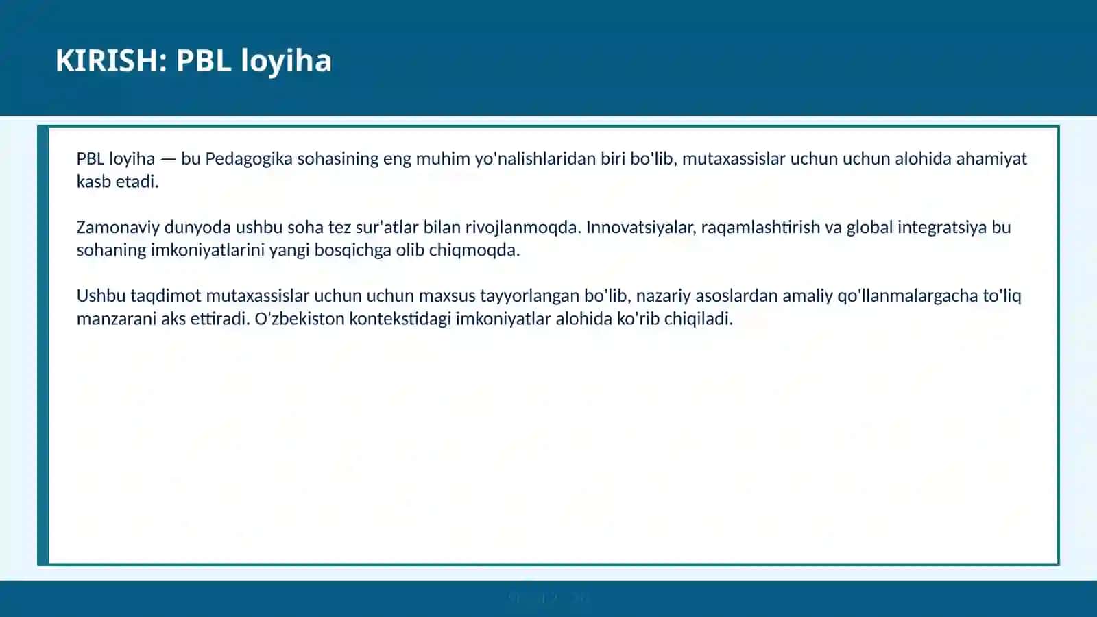 PBL LOYIHA 2
