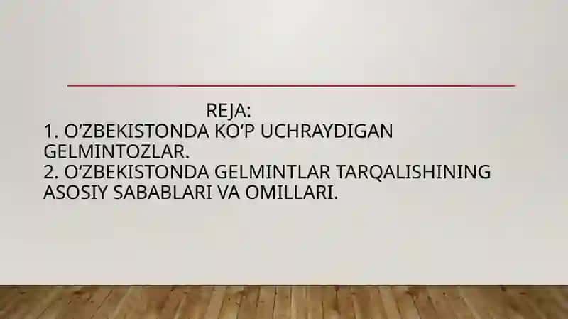 O’zbekistan gelmentlar tomonidan keltirib chiqaruvchi parazitar kasalliklarning tarqalishining sabablari va omillari 2