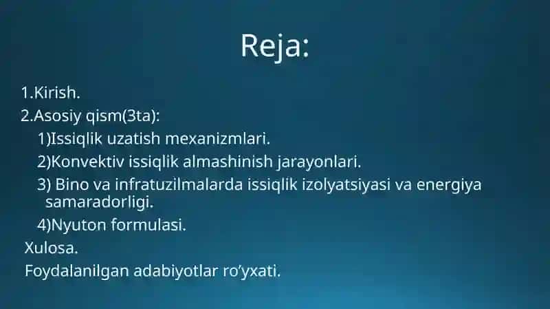 Konvektiv issiqlik almashinishi jarayonlari 2