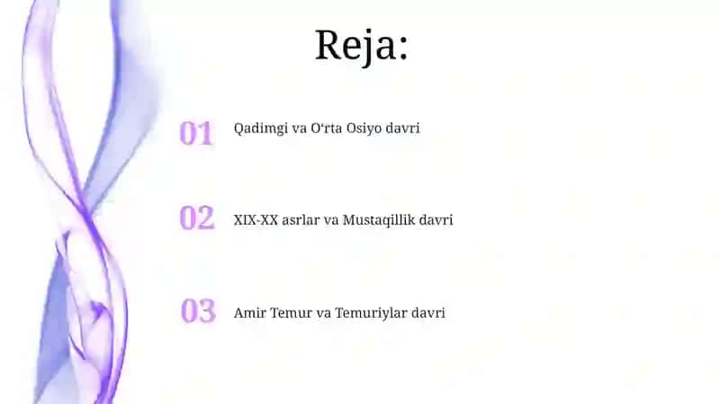 Oʻzbekiston tariximi davrlashtirish 2