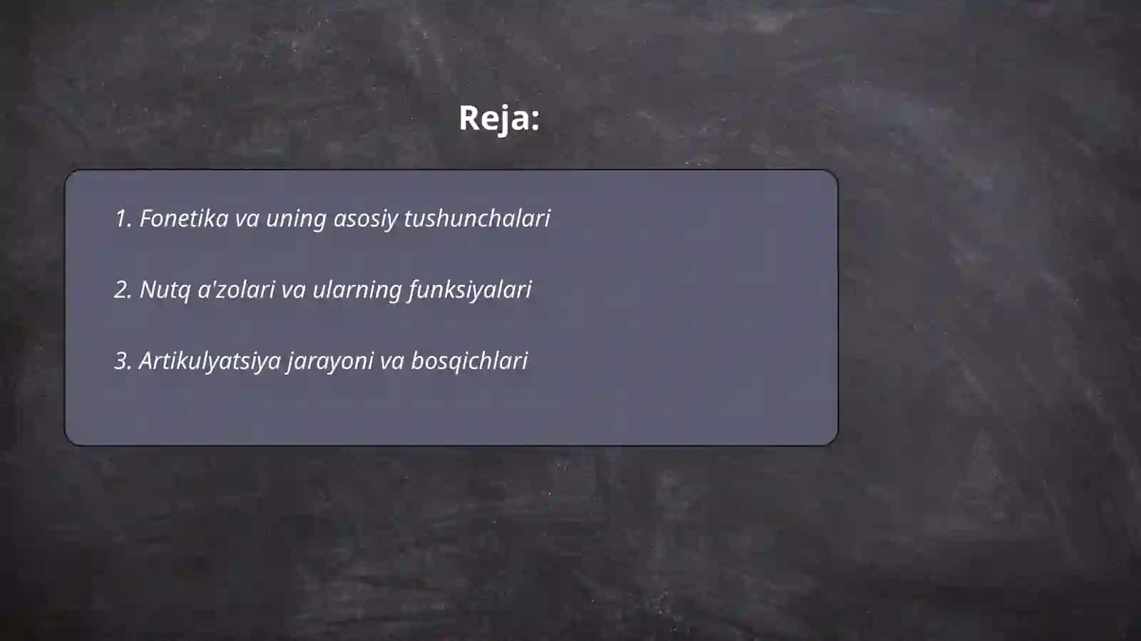 Fonetika,nutq azolari,arktikulatsiya,Tilning fonetik vazifalari,unli va undosh tovushlar tizimi 2